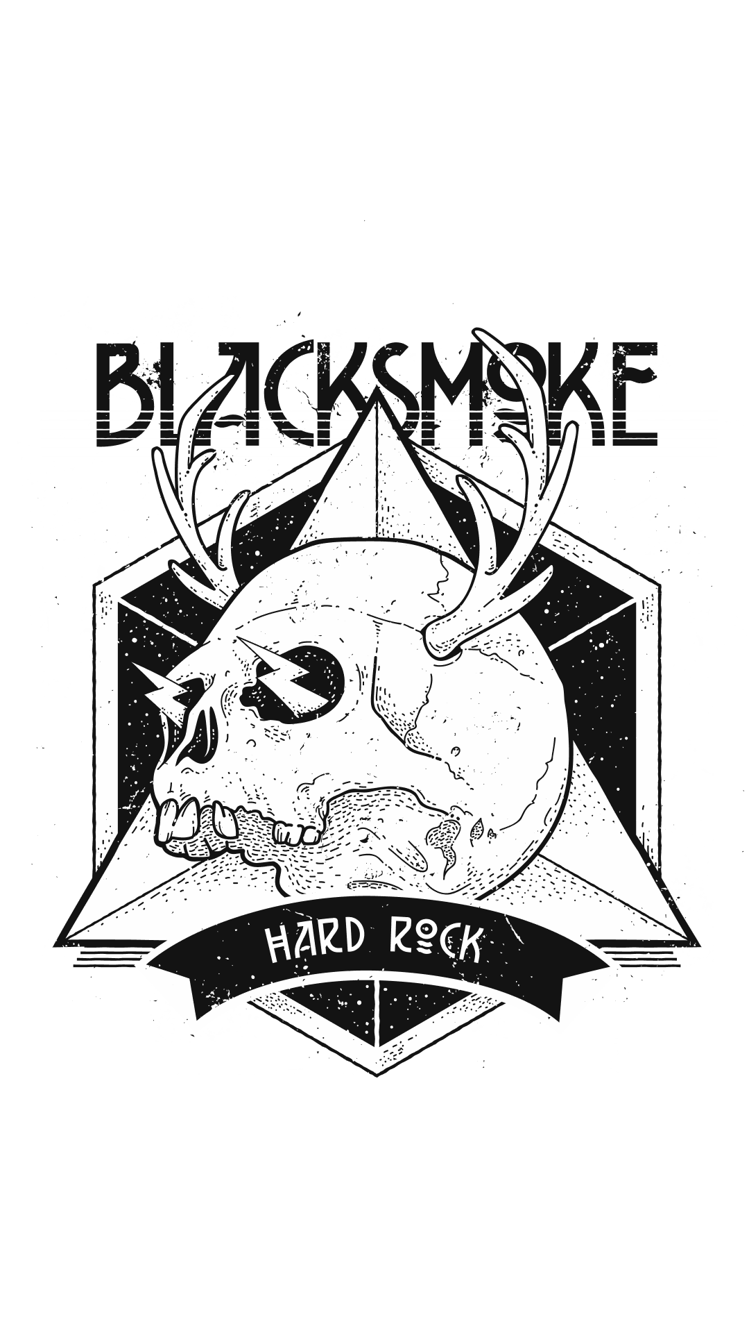 Black Smoke T-shirt - Skull